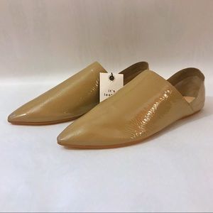 COPY - Zara creased patent leather babouches flat…